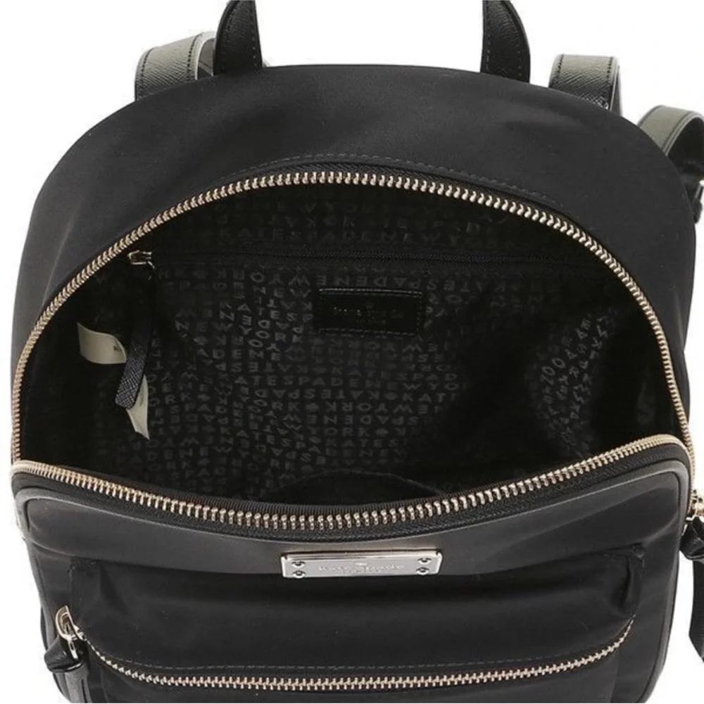 KATE SPADE Nylon Black Backpack w Dust Bag NWOT